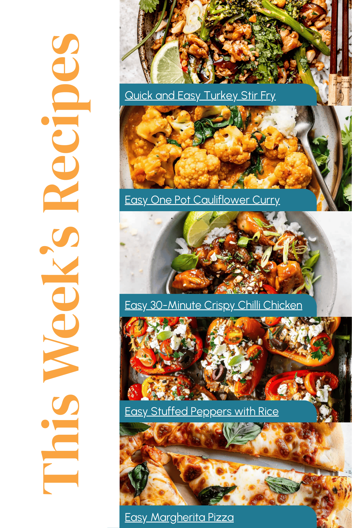 Meal plan photo collage.