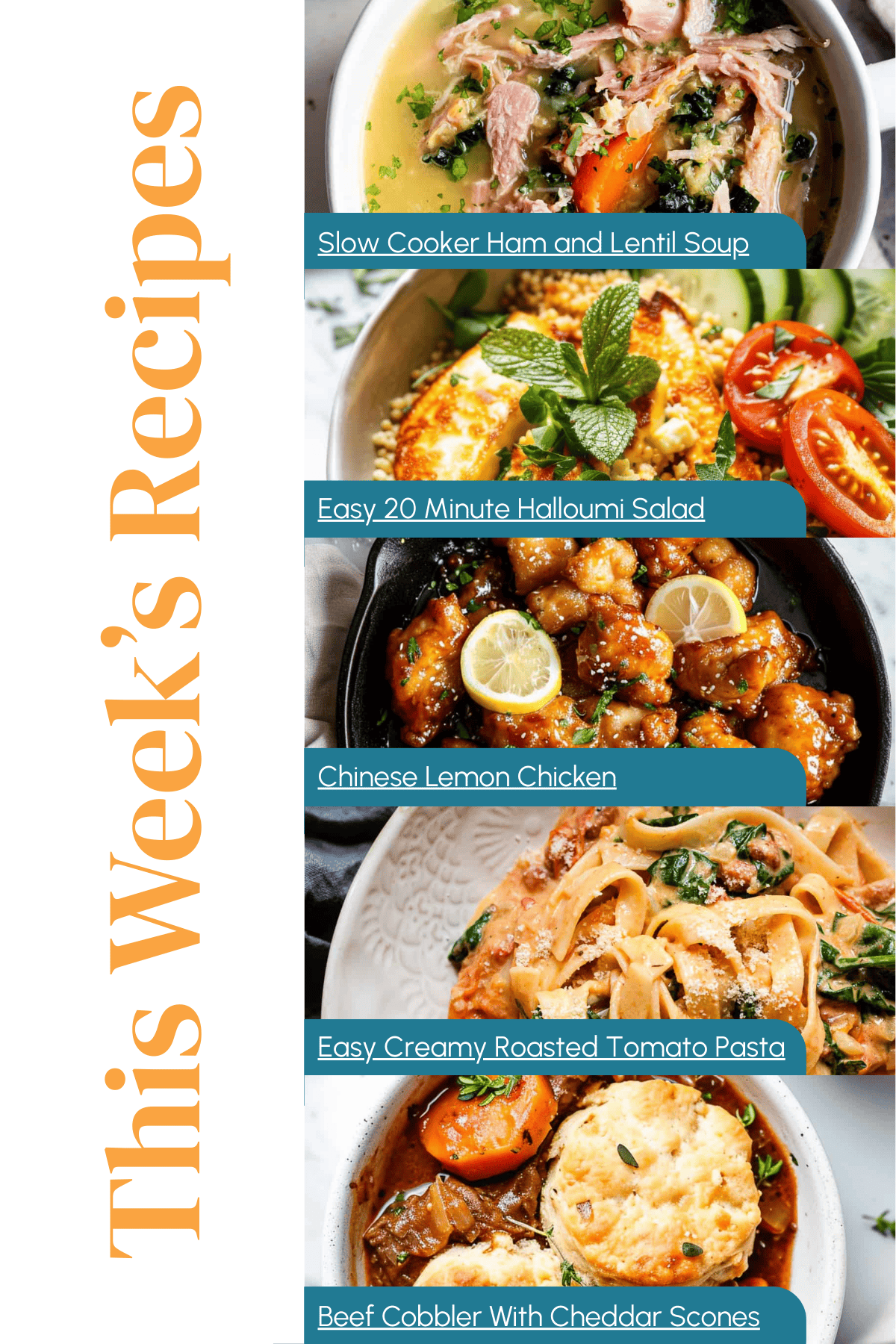 Meal plan photo collage.