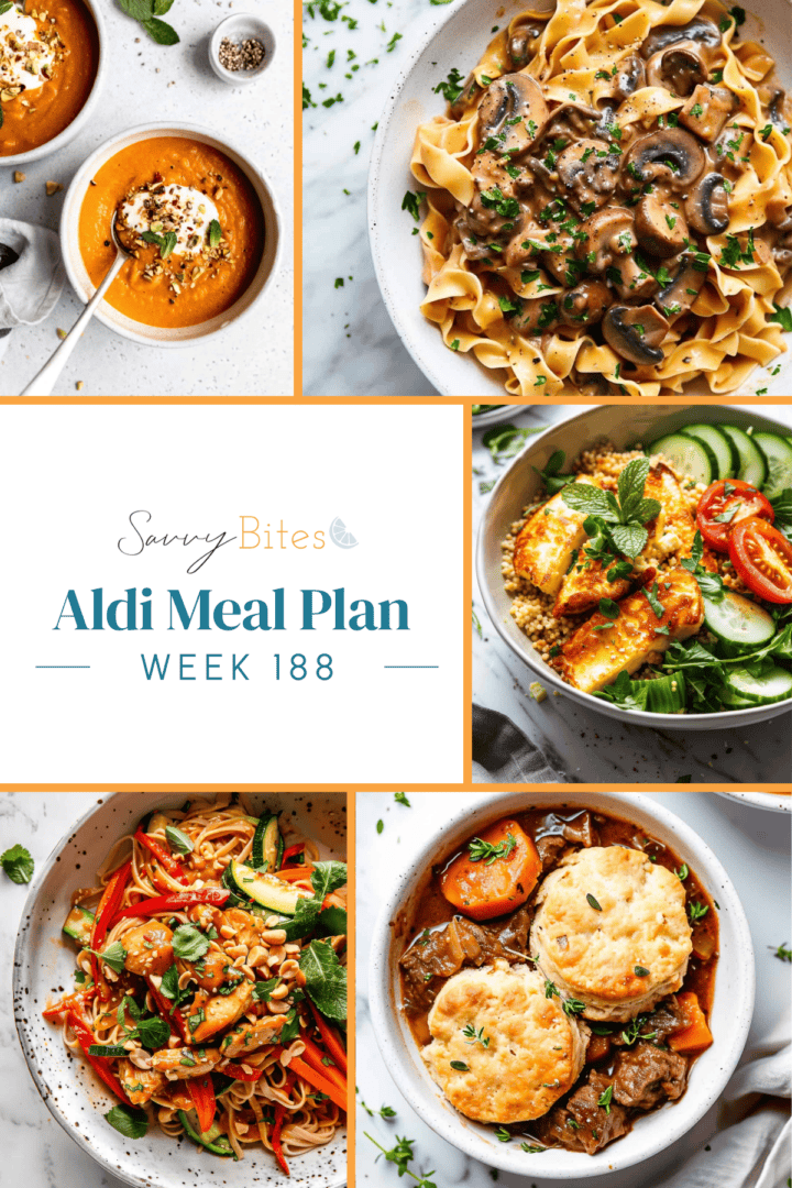 Meal plan photo collage.