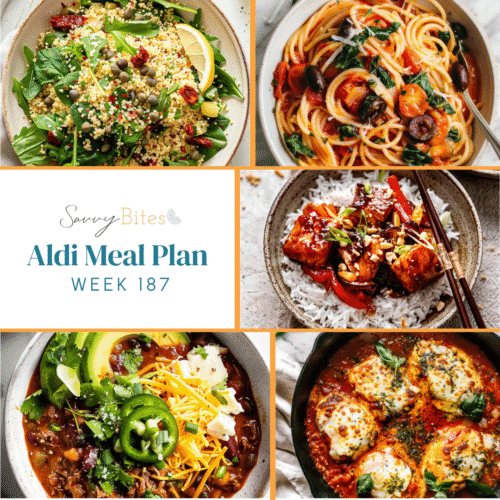 Meal plan photo collage.