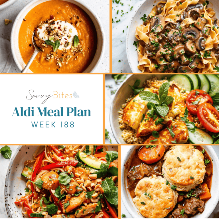 Meal plan photo collage.