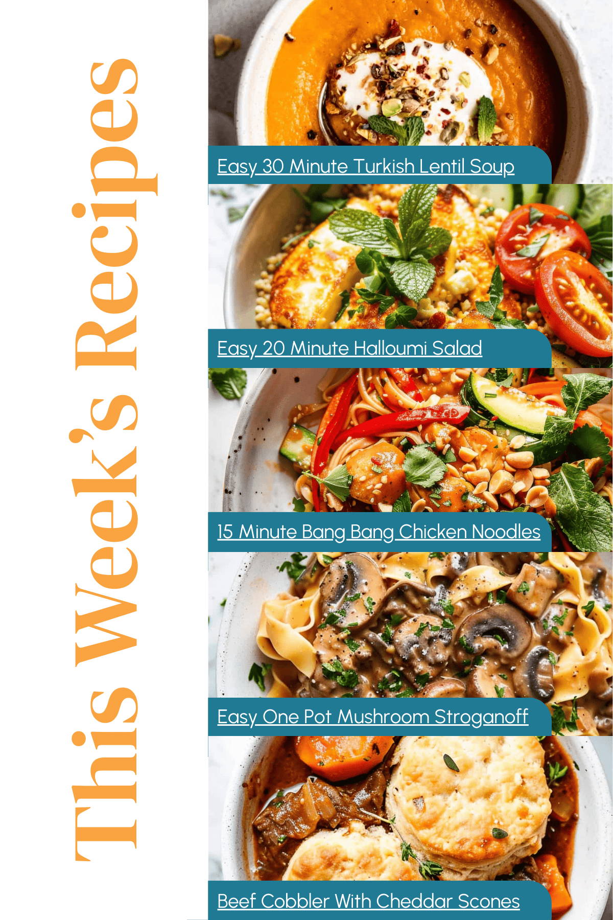 Meal plan photo collage.