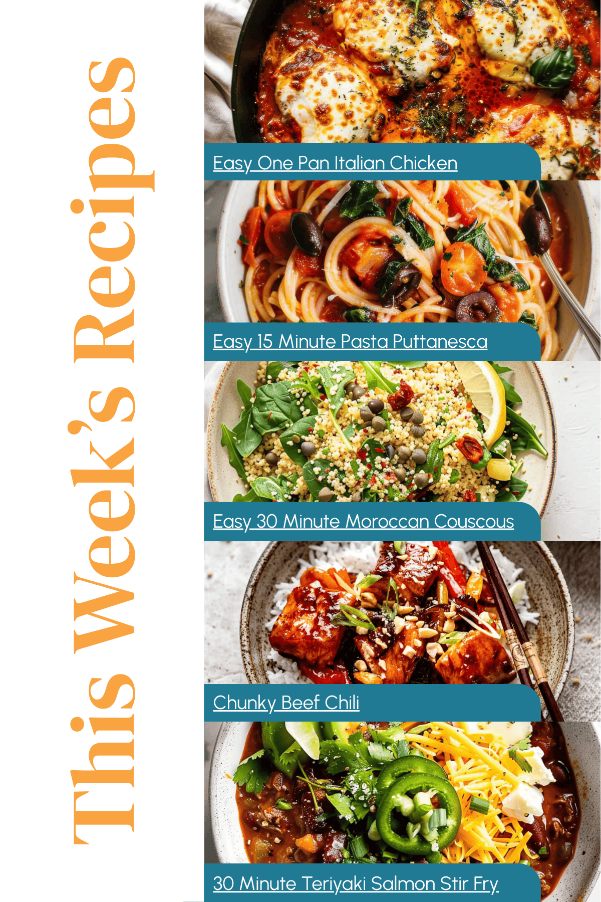 Meal plan photo collage.