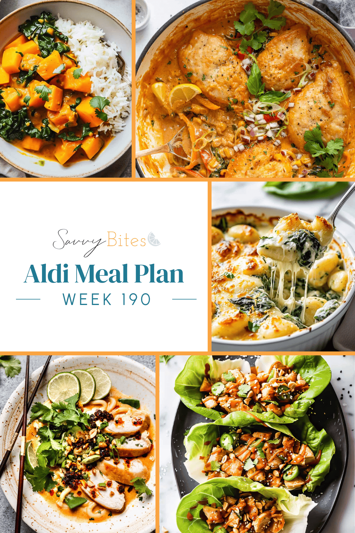 Meal plan photo collage.