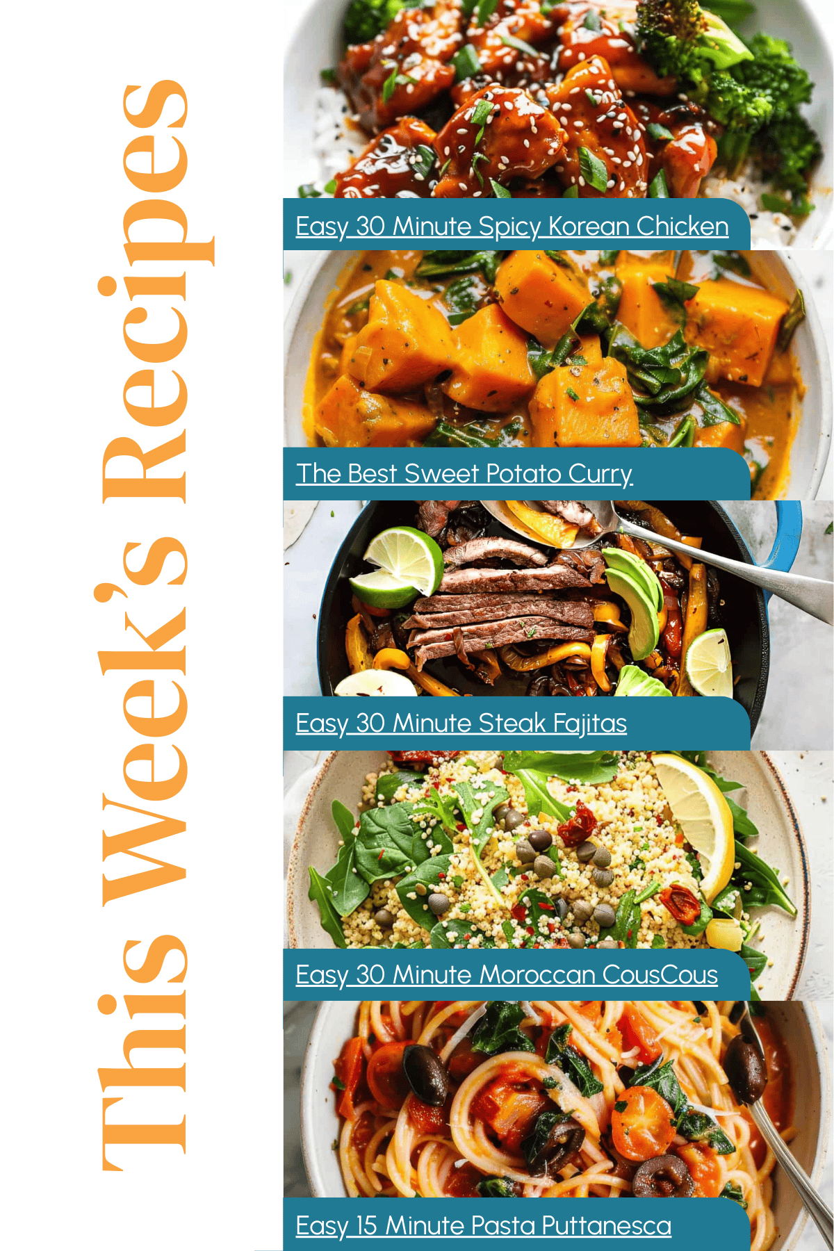 Meal plan photo collage.