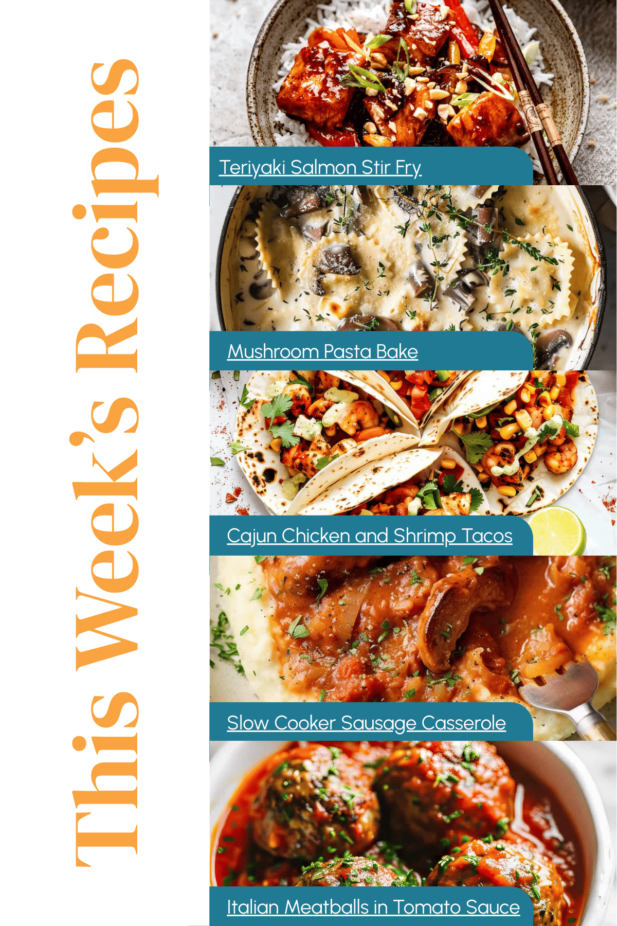 Meal plan photo collage.