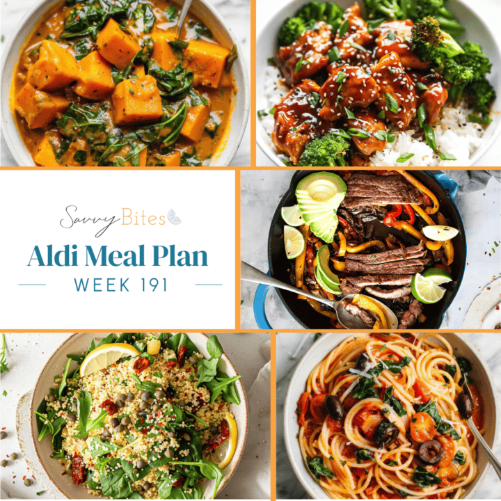 Meal plan photo collage.