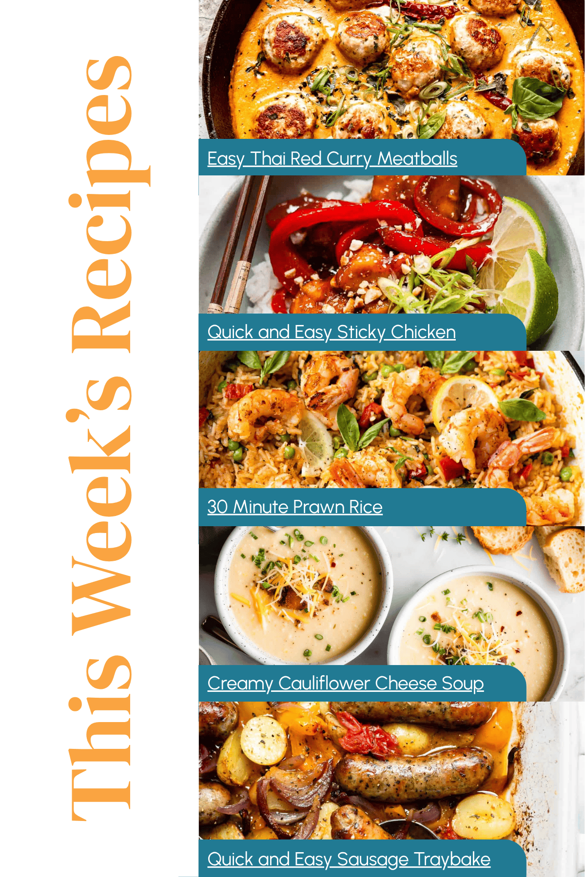 Meal plan photo collage.