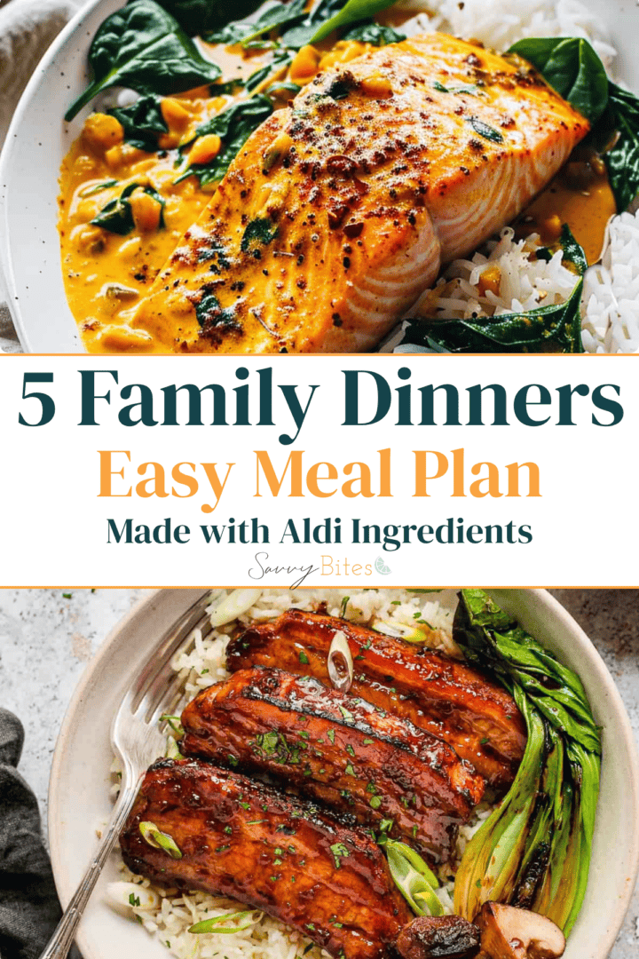 Meal plan photo collage.
