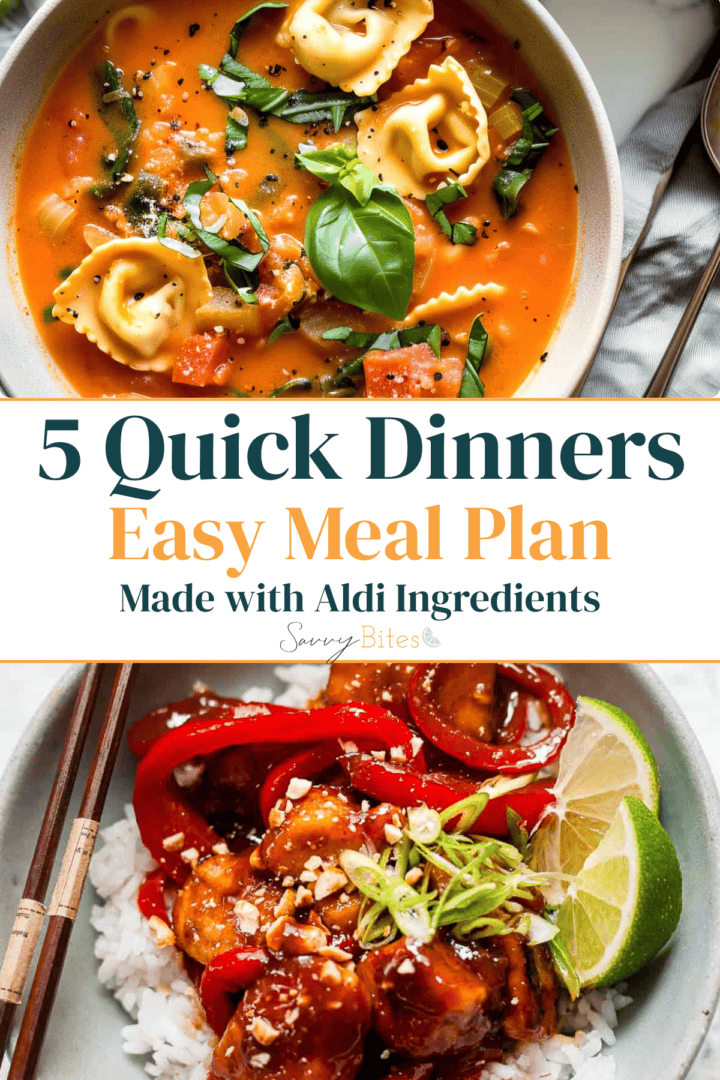 Meal plan photo collage.