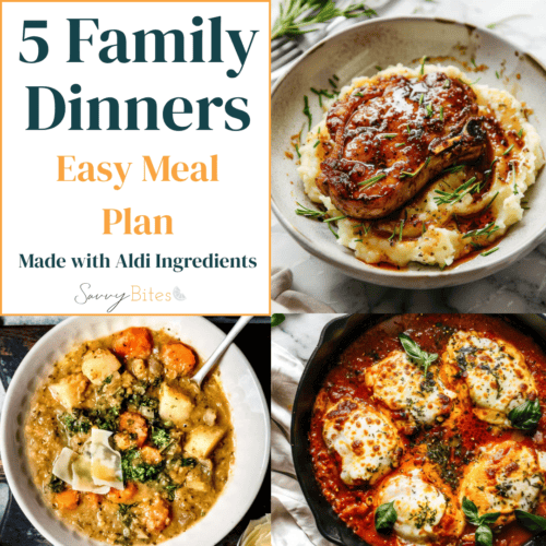 Meal plan photo collage.