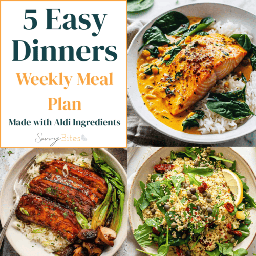 Meal plan photo collage.
