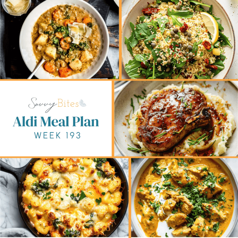 Meal plan photo collage.