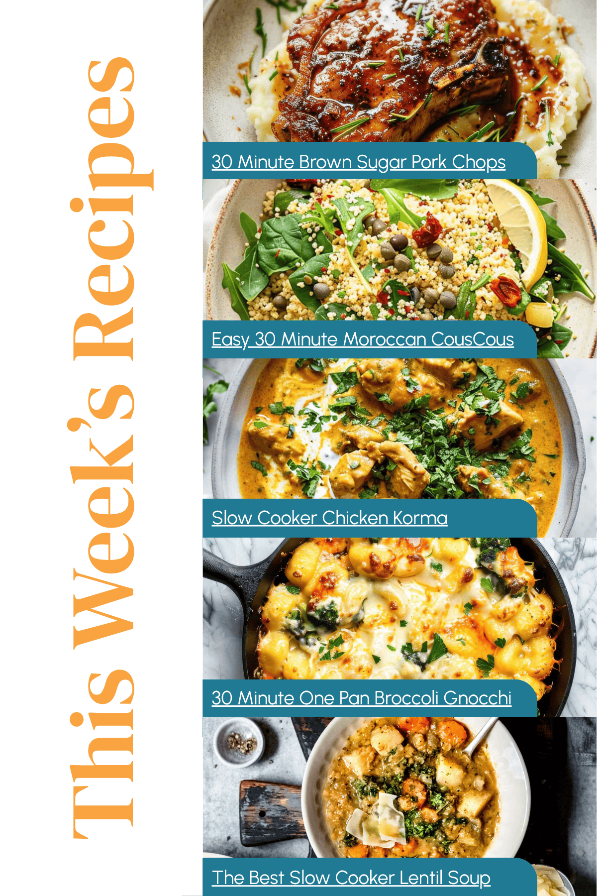 Meal plan photo collage.
