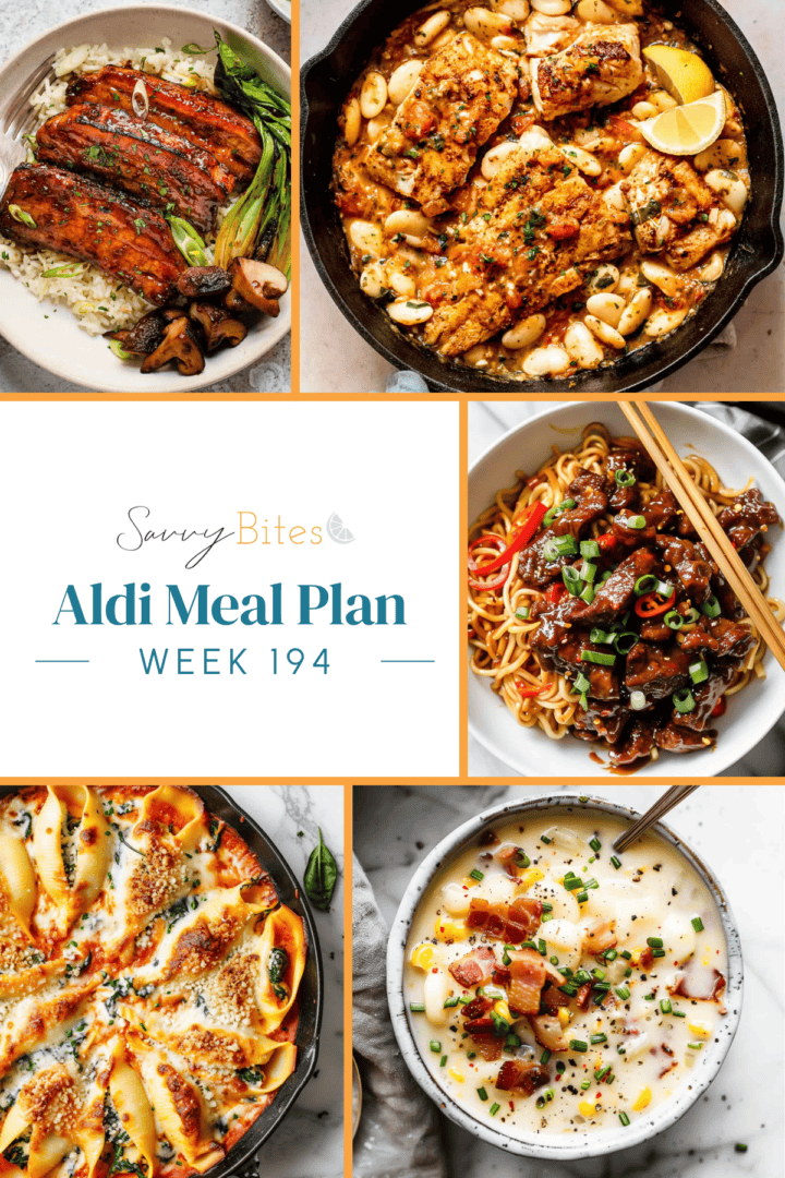 Meal plan photo collage.
