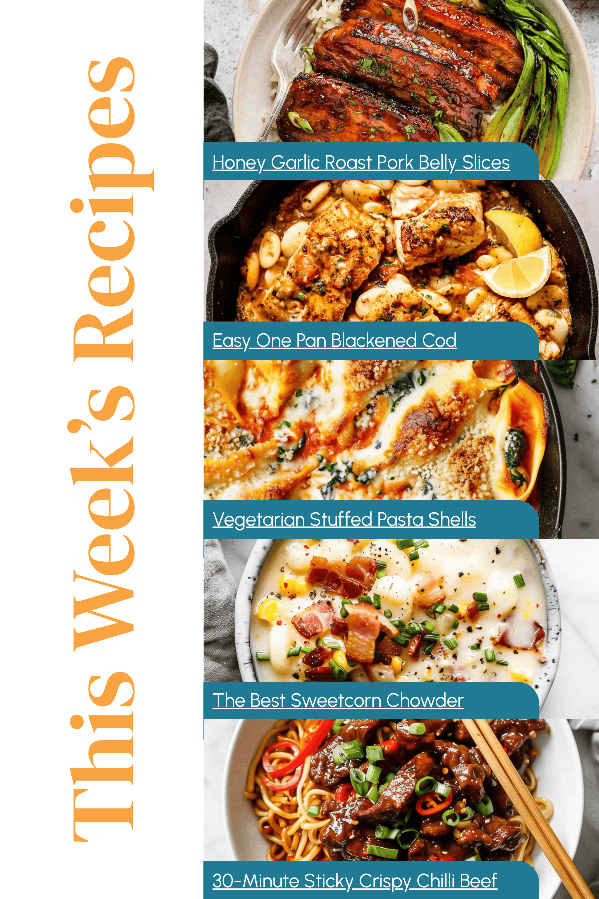 Meal plan photo collage.