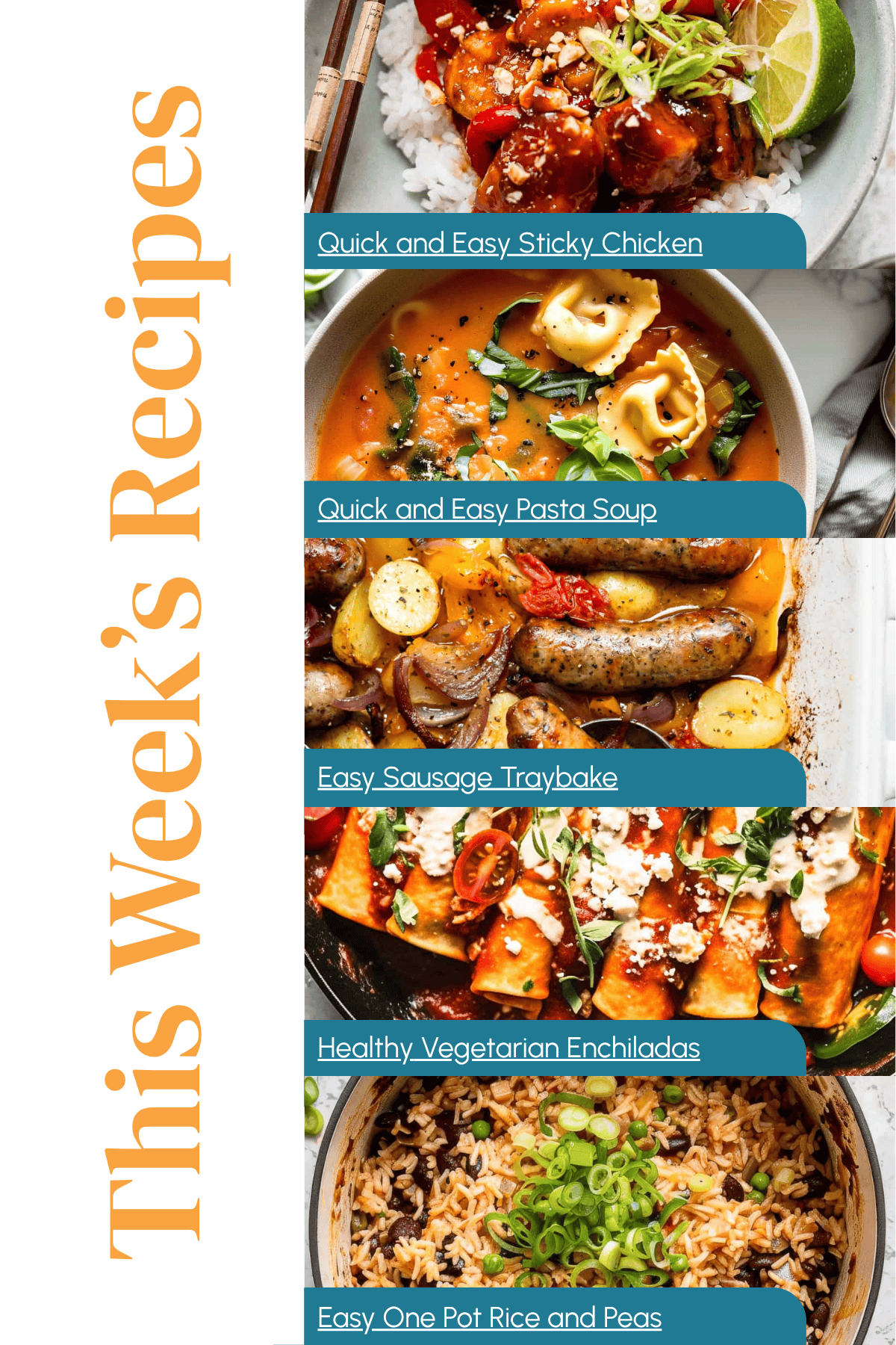 Meal plan photo collage.