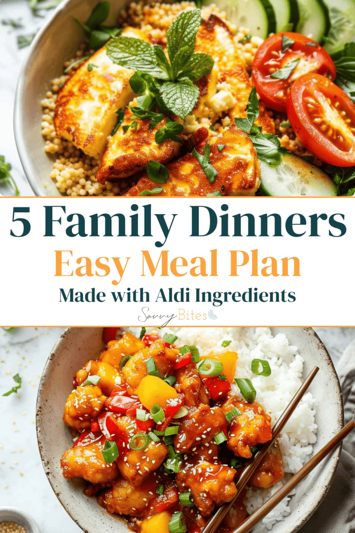 Meal plan photo collage.