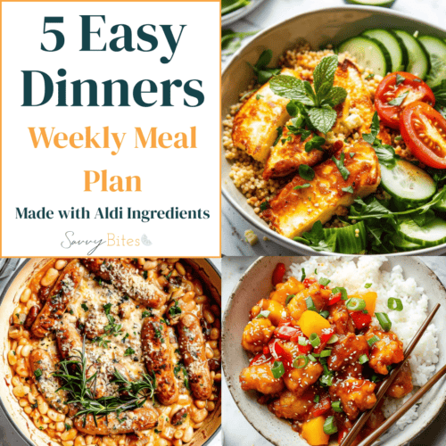 Meal plan photo collage.