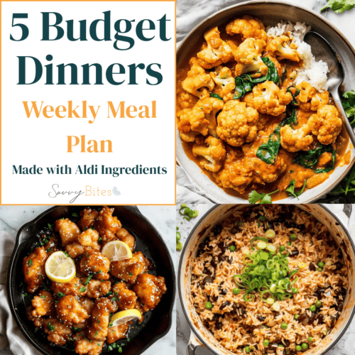 Meal plan photo collage.