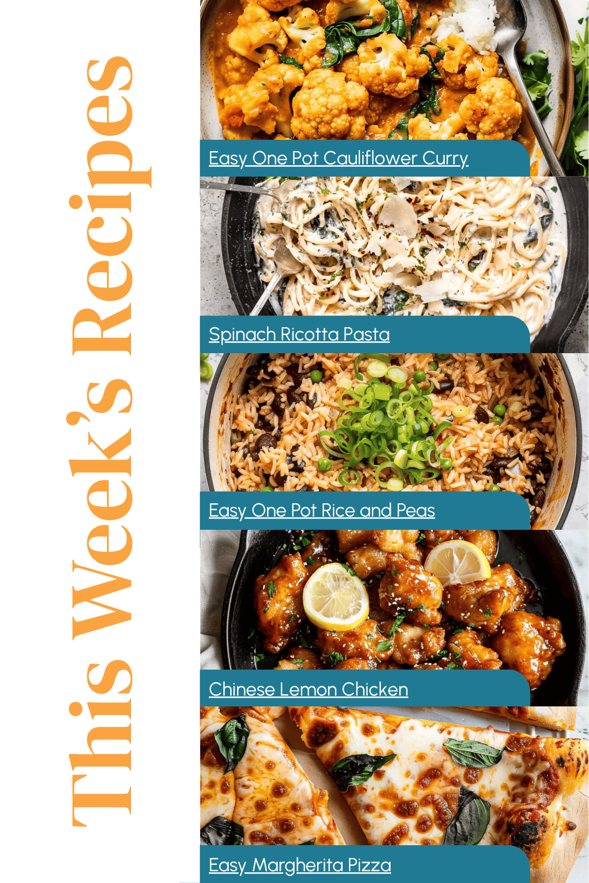 Meal plan photo collage.