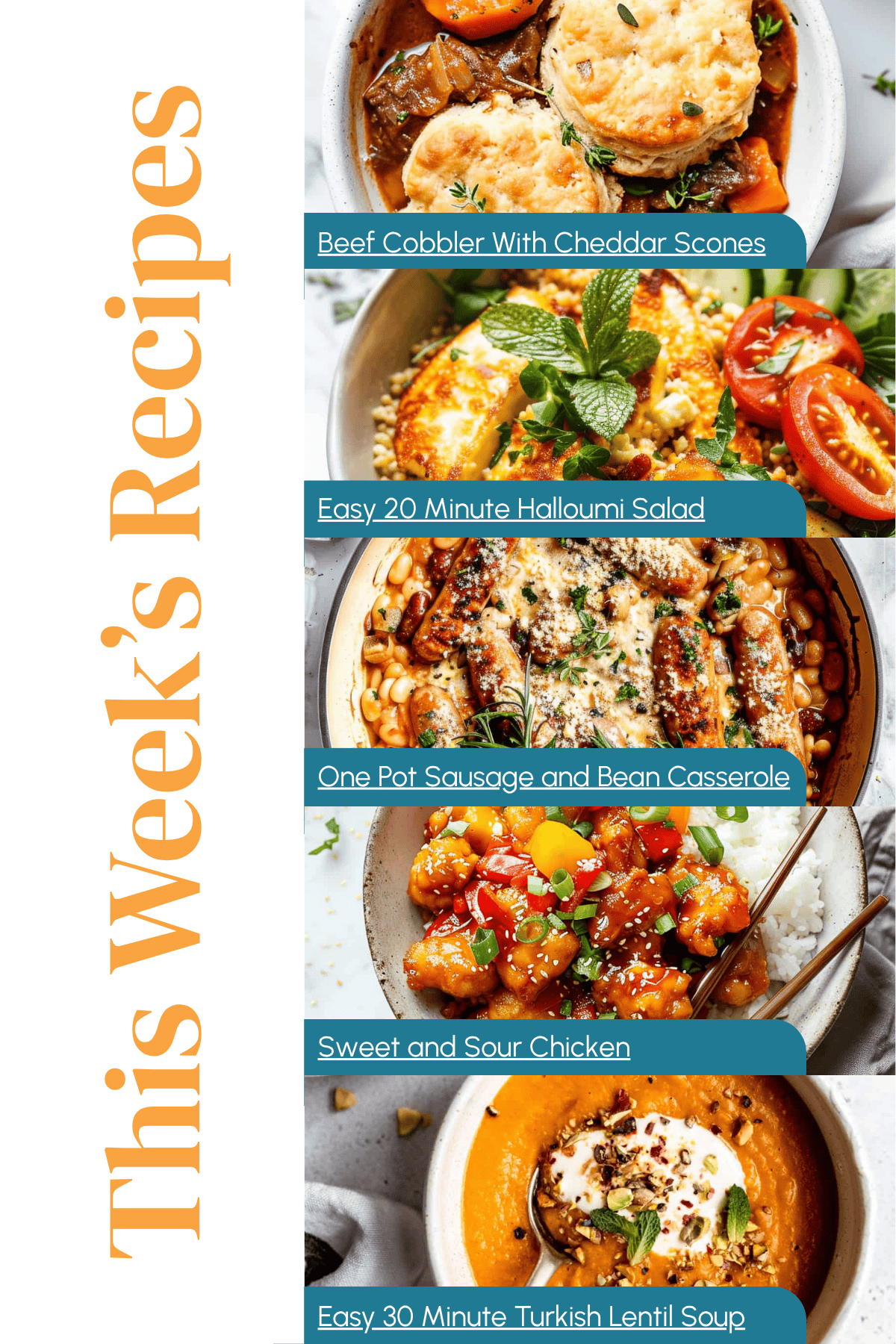 Meal plan photo collage.
