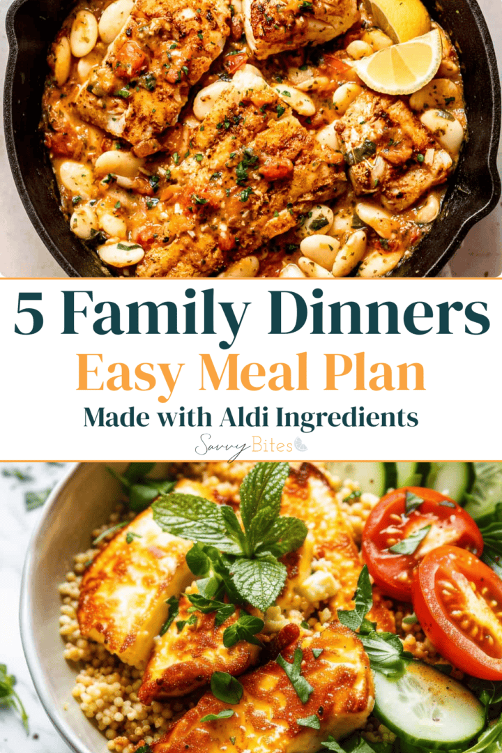Meal plan photo collage.