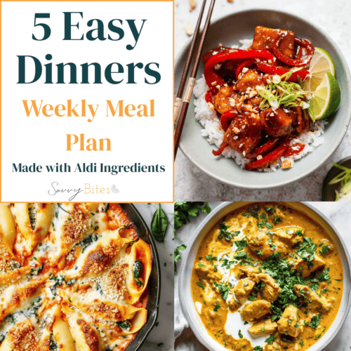 Meal plan photo collage.