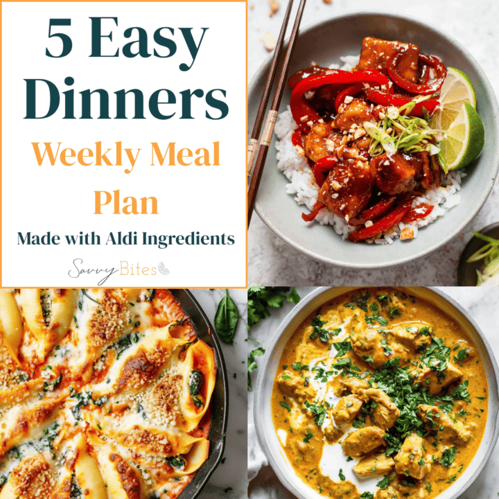 Meal plan photo collage.