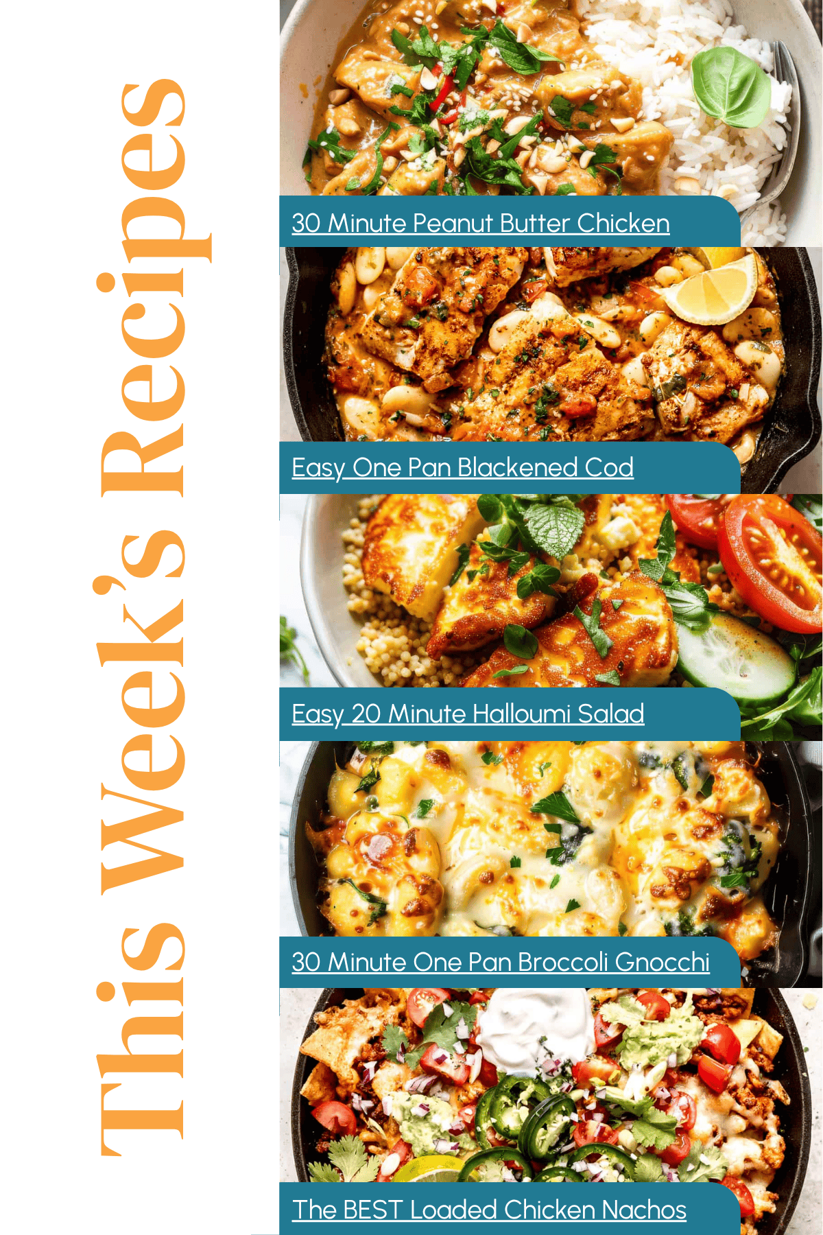 Meal plan photo collage.