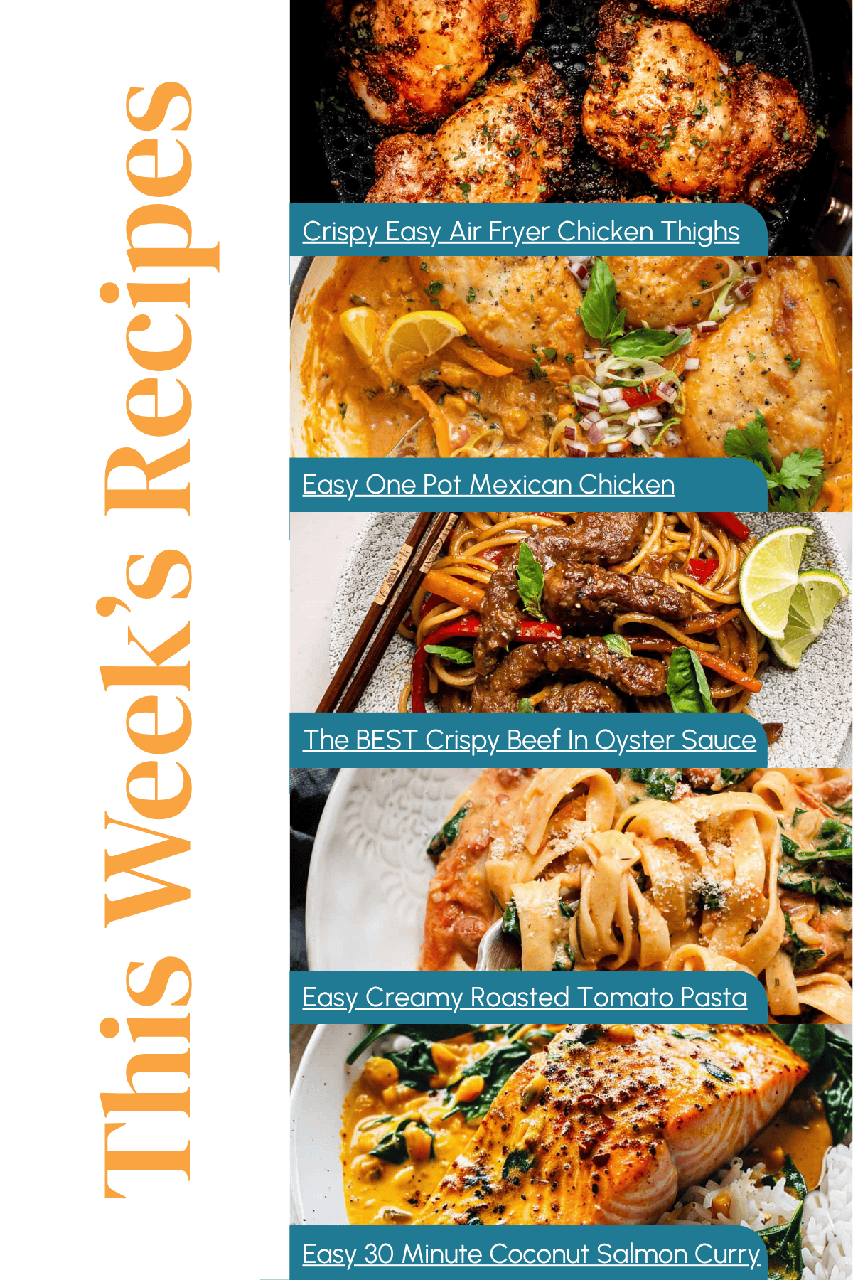 Aldi budget meal plan photo collage.