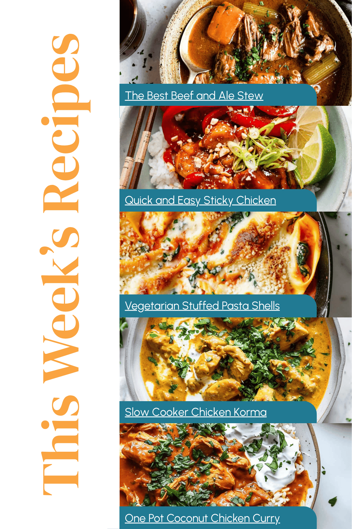 Meal plan photo collage.