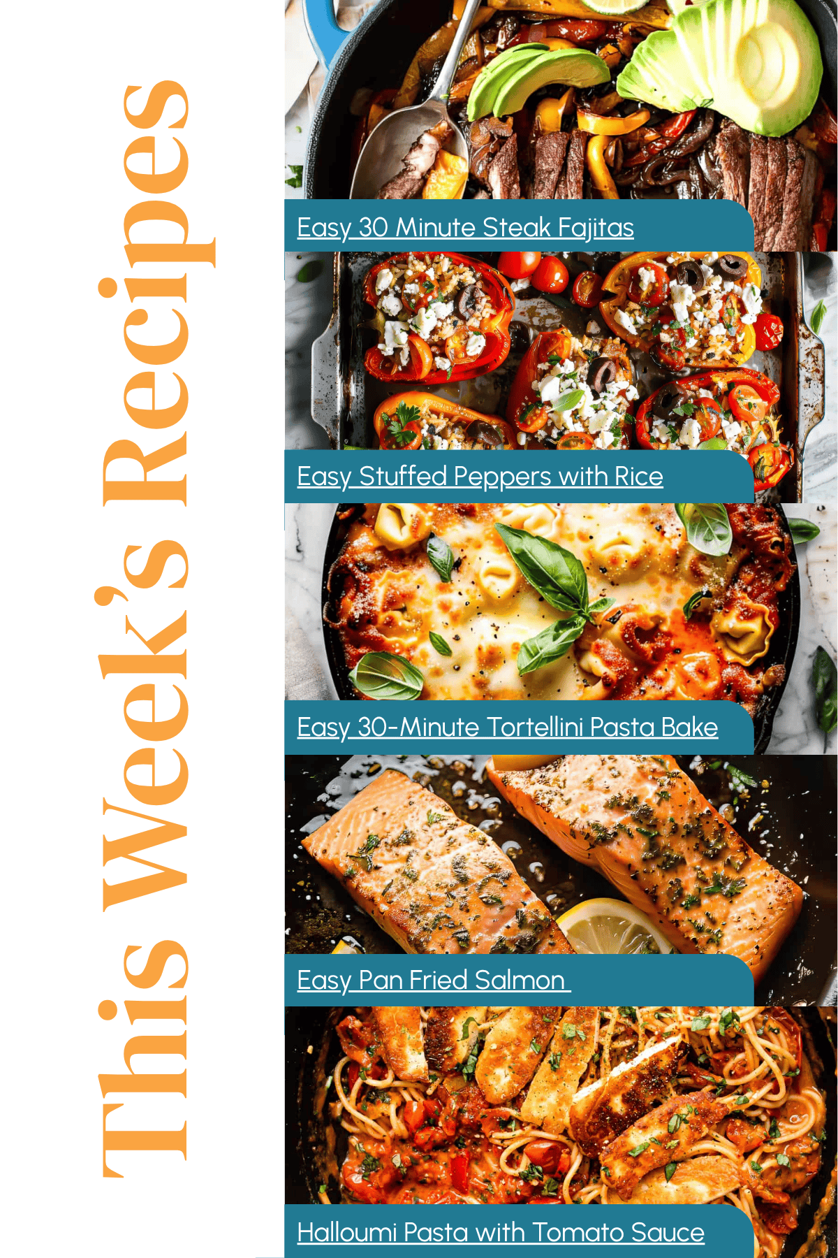 Aldi budget meal plan photo collage.